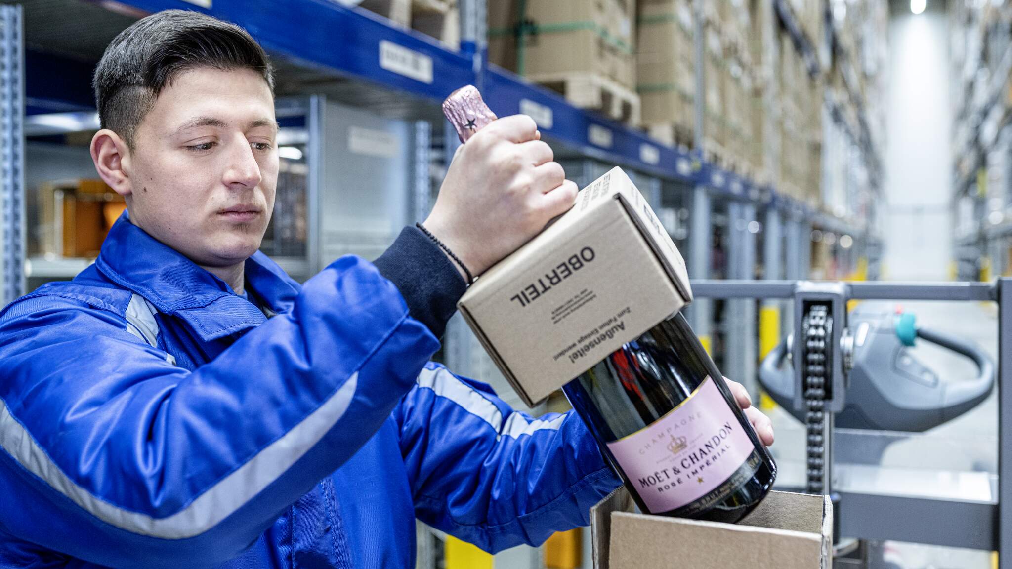 Wine and spirits logistics with Moët Hennessy at the highest level.